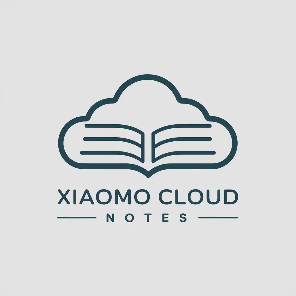 a vector logo design,with the text "Xiaomo cloud notes", main symbol:book,Moderate,be used in Education industry,clear background