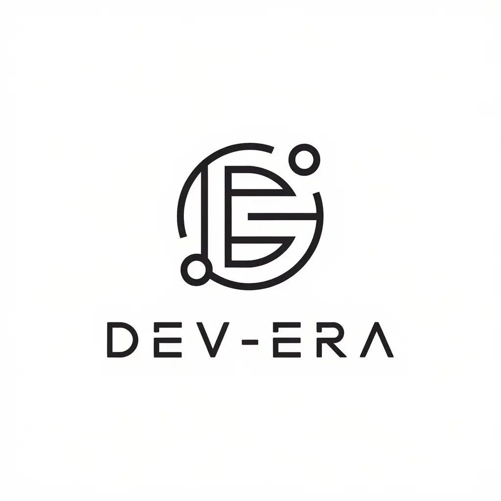 LOGO Design for DEVERA Minimalistic Vector with Connected D and E for Technology Company