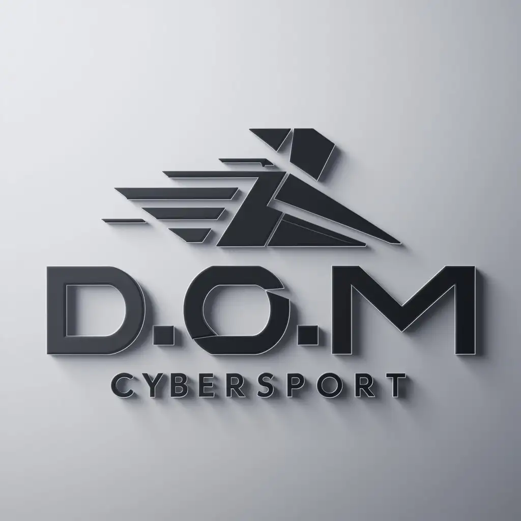 a logo design,with the text "D.O.M", main symbol:cybersport,Moderate,be used in Entertainment industry,clear background