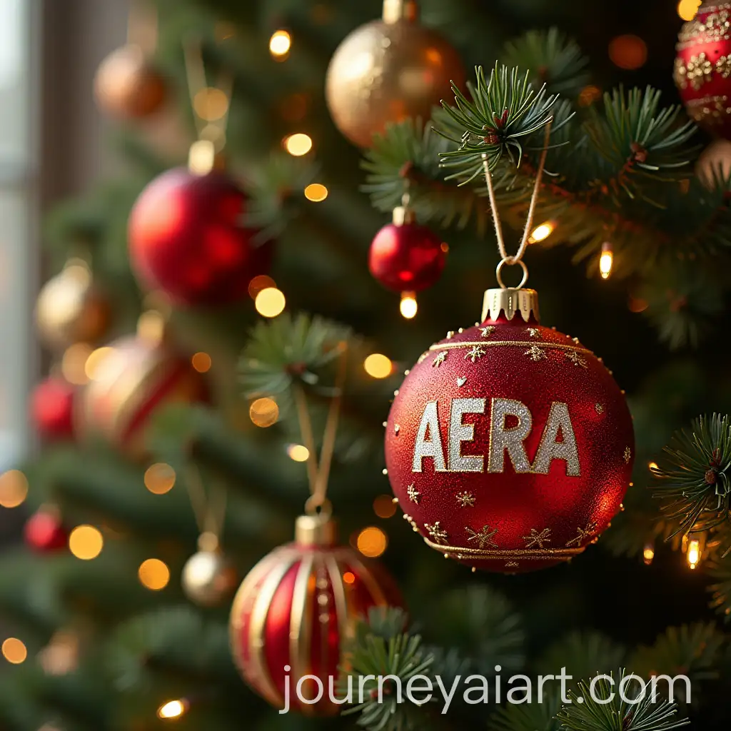 Christmas-Ornaments-with-AERA-Text-in-Orbitron-Font