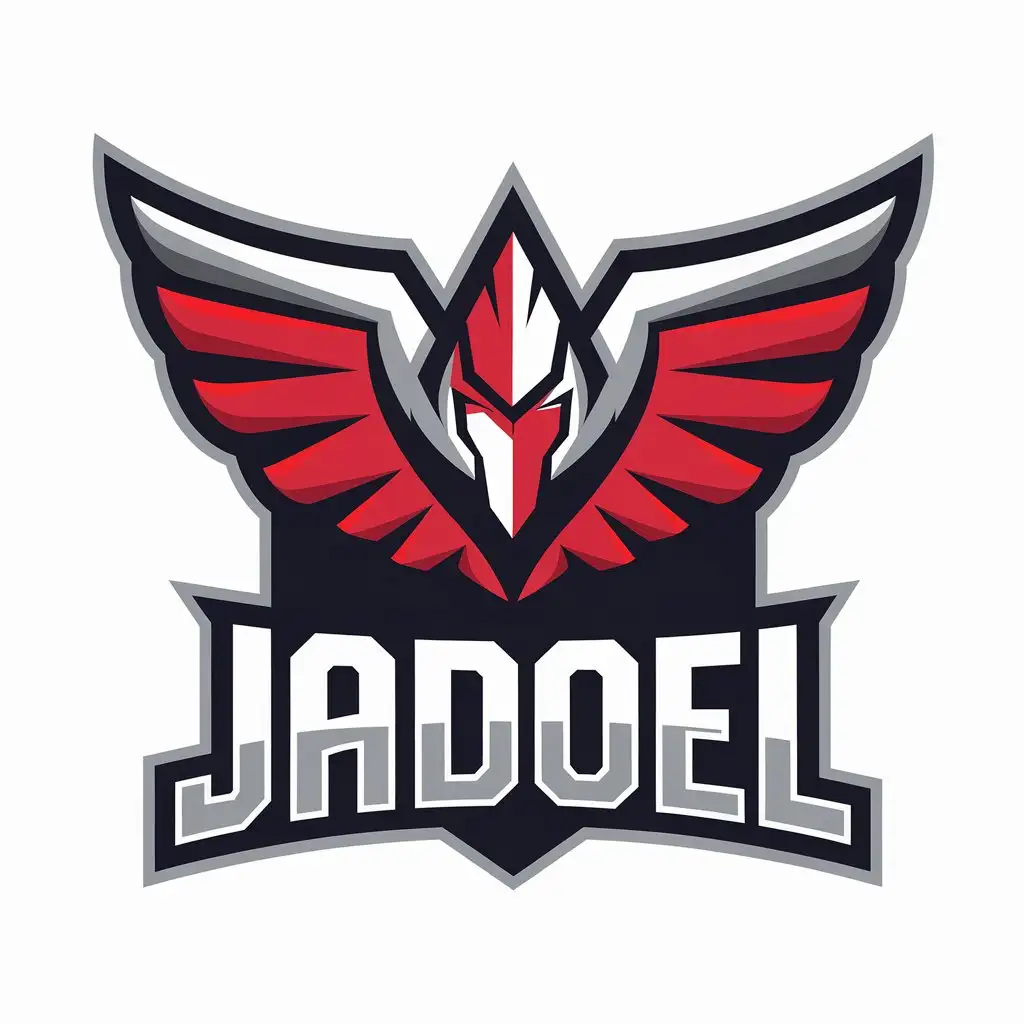 a vector logo design,with the text "Jadoel", main symbol:Garuda merah putih,Moderate,be used in Technology industry,clear background