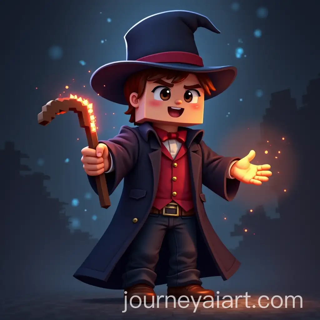 Minecraft-Magician-in-Enchanted-World