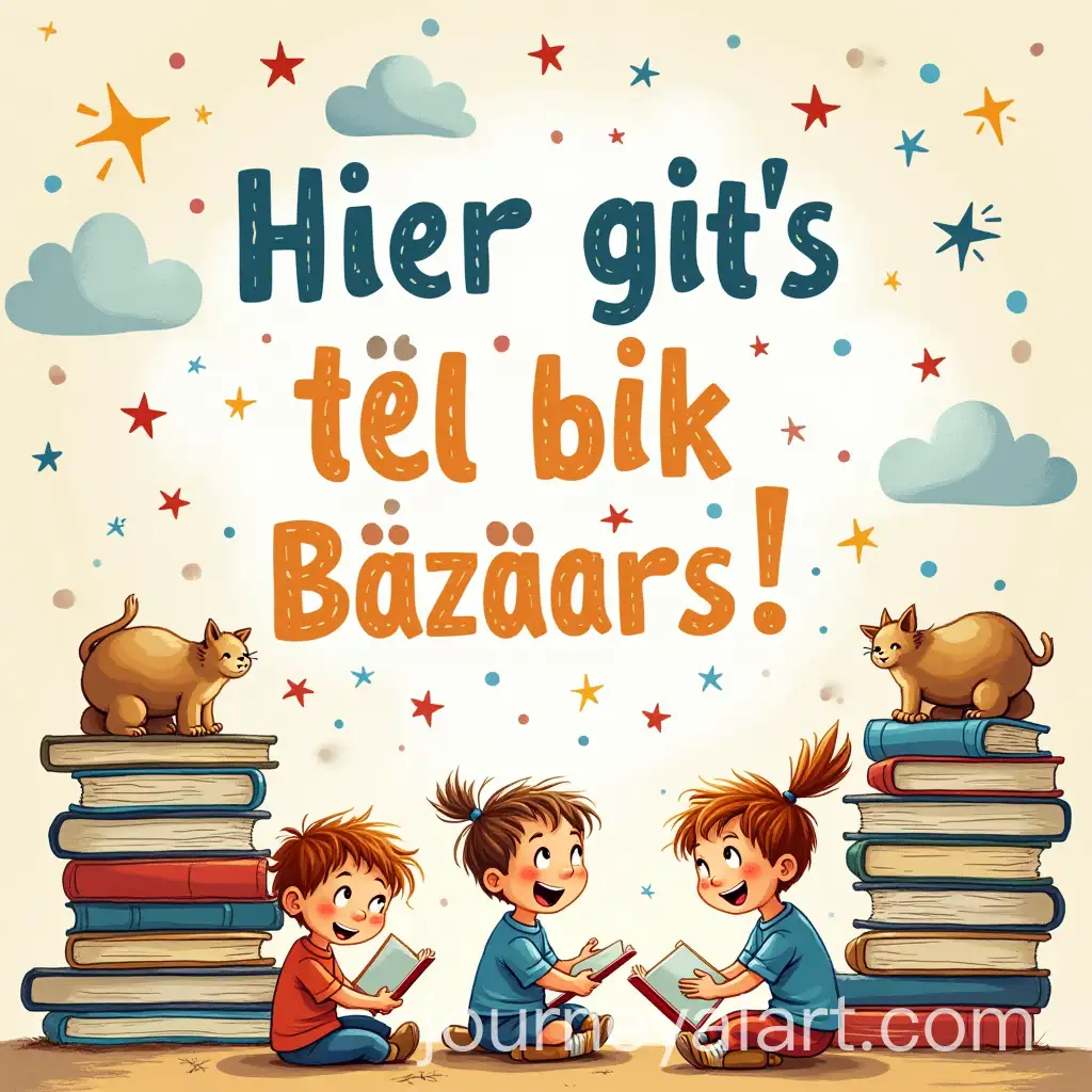 Childrens-Book-Bazaar-Poster-with-ChildLike-Artwork