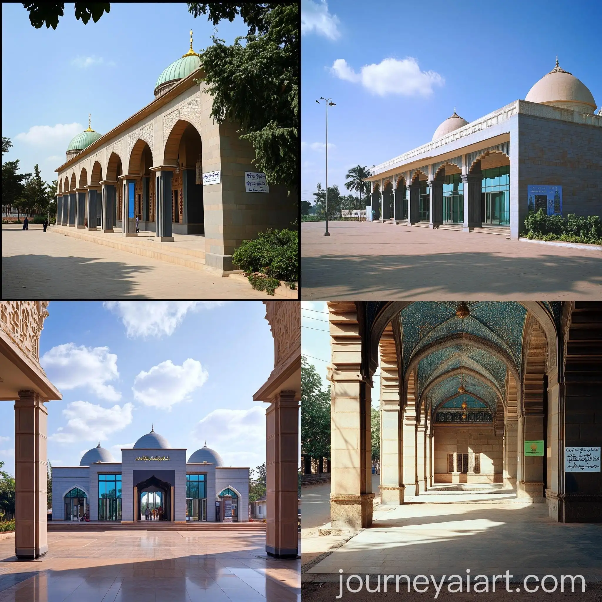 Cultural-Harmony-in-Islamic-Architecture-Archways-Calligraphy-and-Geometric-Patterns