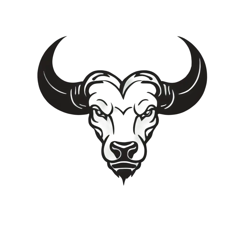 a simple logo which represents a buffalo head linked to sport, the logo must inspire motivation and energy.