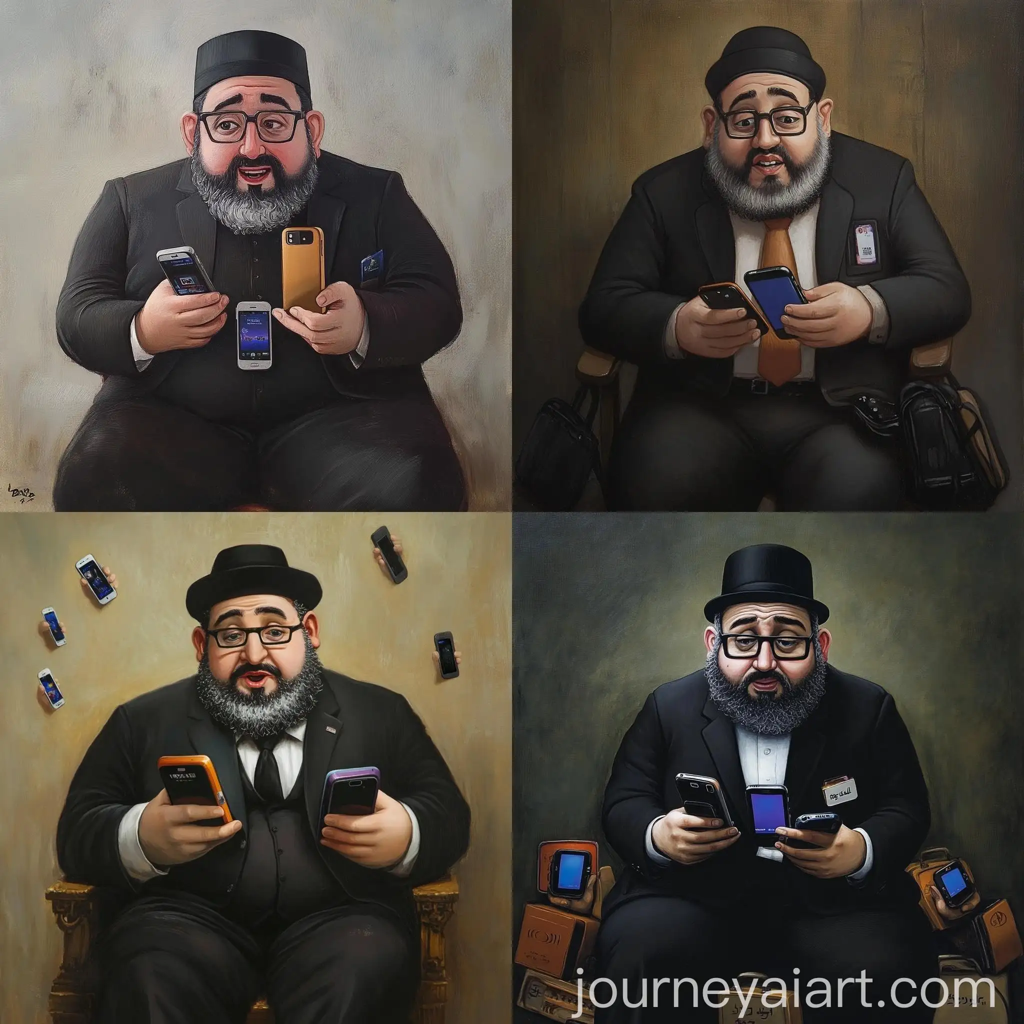 Jewish-Man-with-New-Phones-in-Hands