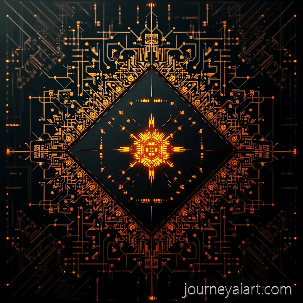 HighTech-Arabic-Ornament-withAbstract-Arabic-Tech-Ornament-Microchip-Patterns-and-Calligraphy