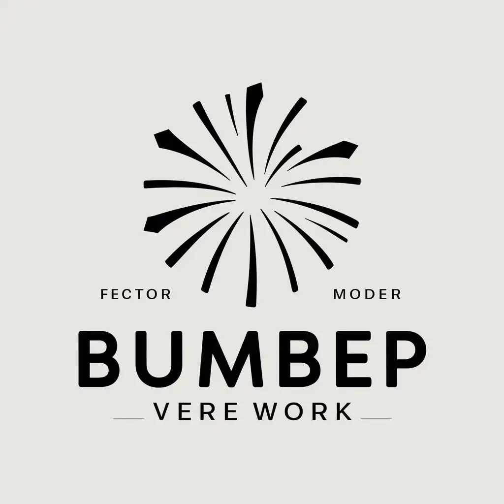 a vector logo design,with the text "BumBep", main symbol:Firework,Moderate,clear background