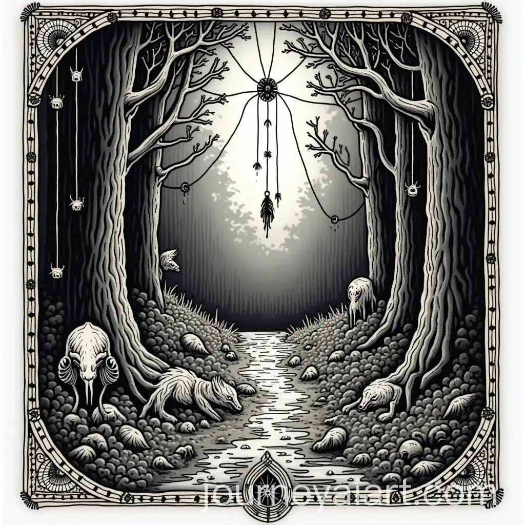 Slavic-Mythology-Forest-TShirt-Design-with-Mystical-Creatures-andAI-Art-Prompt-Expansion-Ancient-Symbols