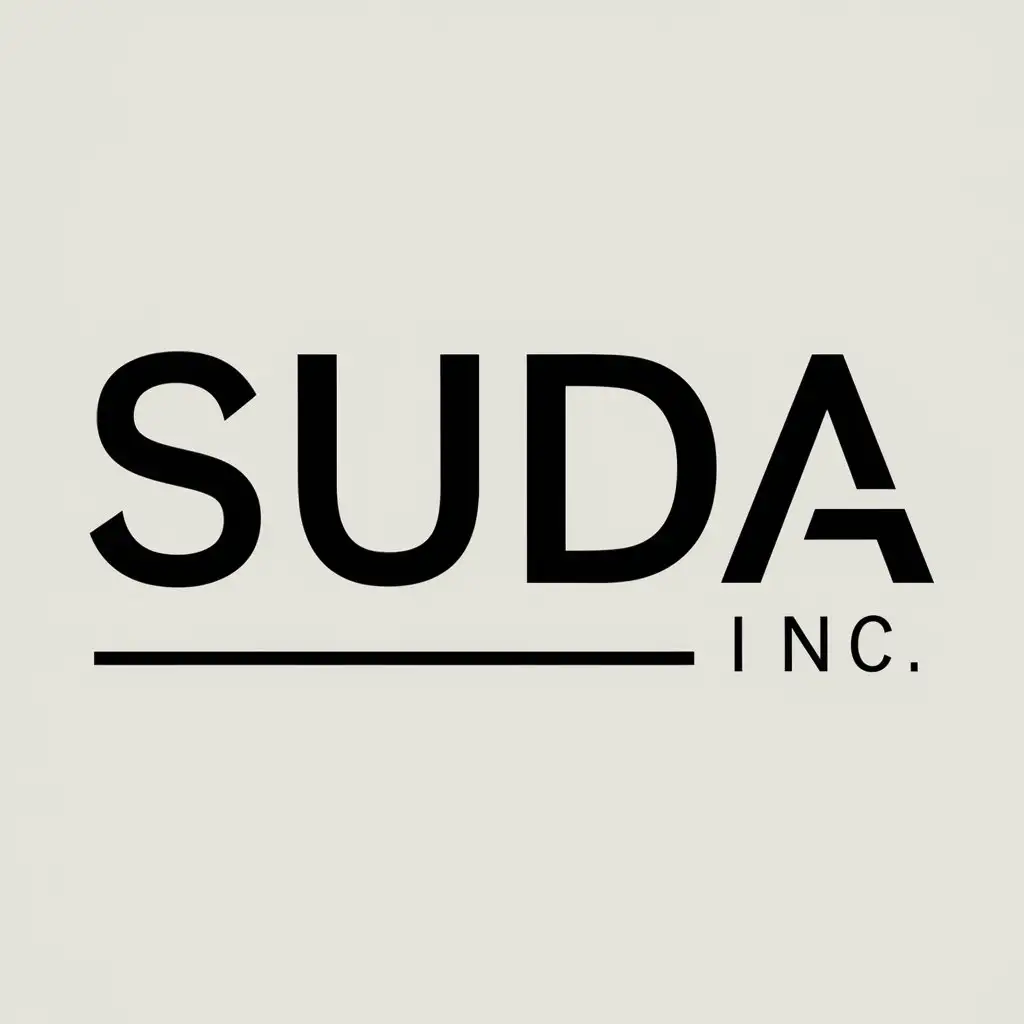 a vector logo design,with the text "Suda Inc", main symbol:Suda Inc,Moderate,clear background