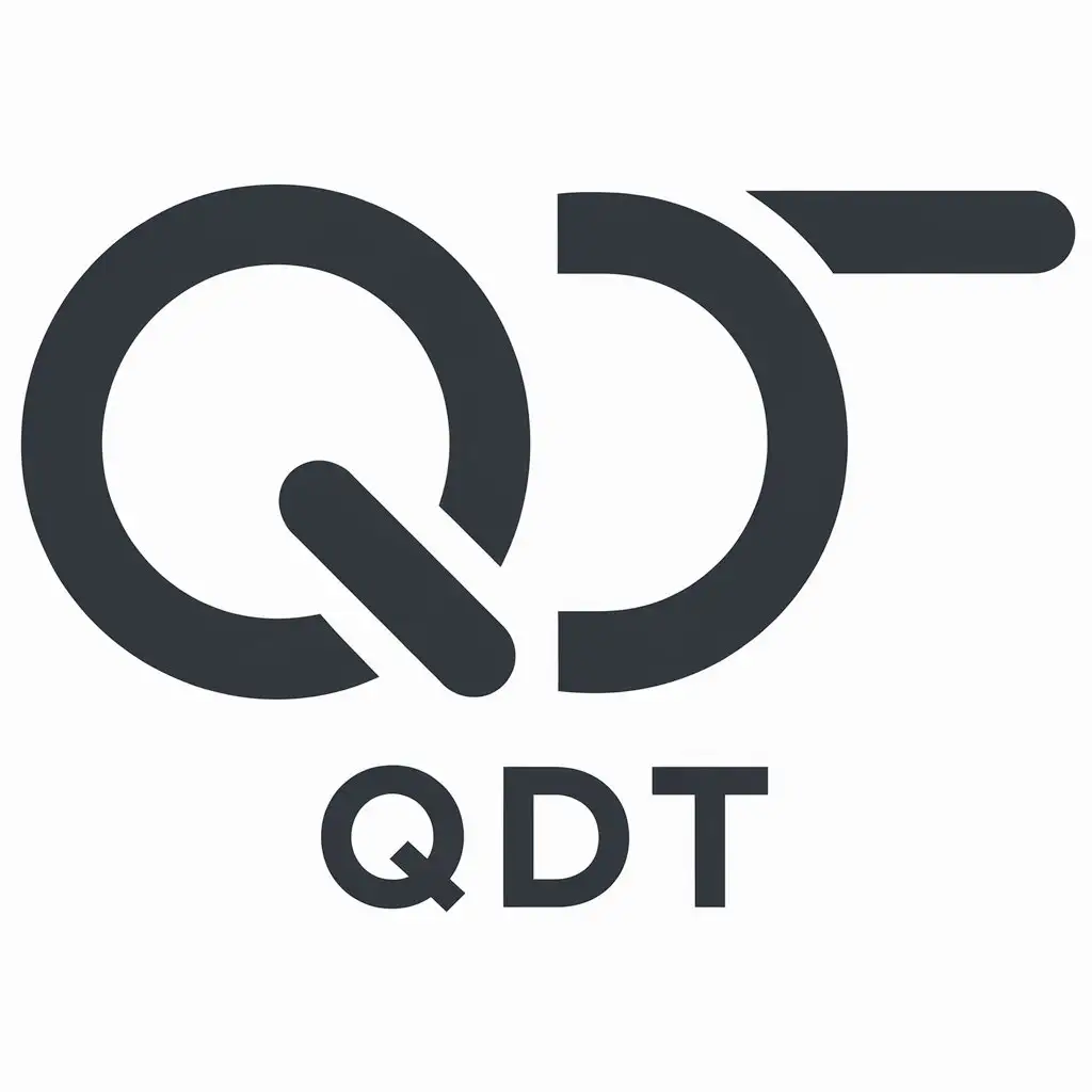 LOGO Design for QDT Modern Font Mixing with Minimalist Technology Theme