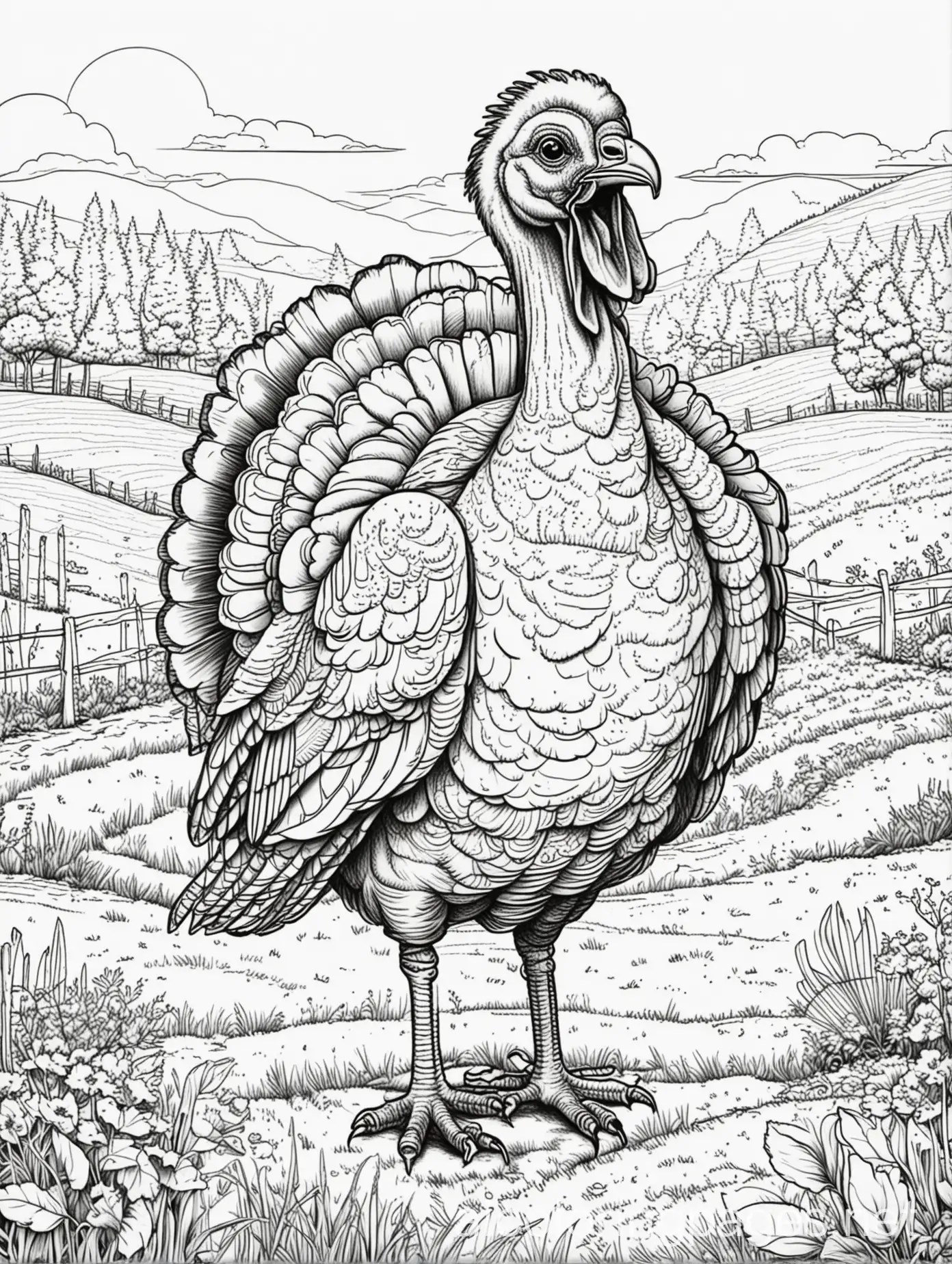 Simple-Black-and-White-Turkey-Coloring-Page-for-Kids