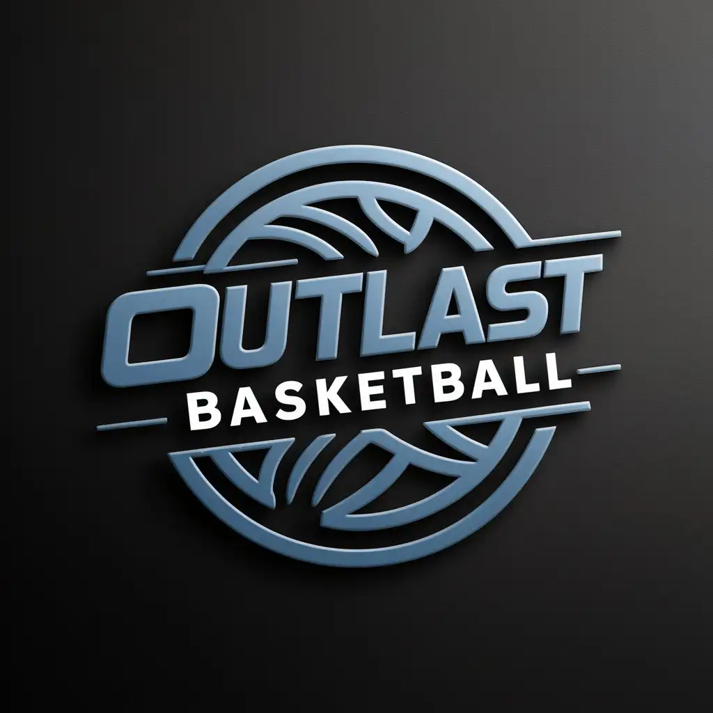 LOGO Design For Outlast Basketball Royal Blue Black with Elite Training Theme