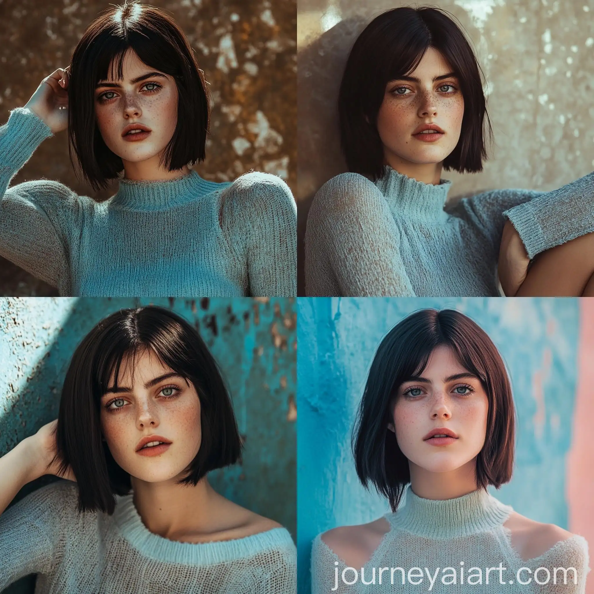 Influential-Model-Showcases-Trendy-Outfit-in-Studio-Setting