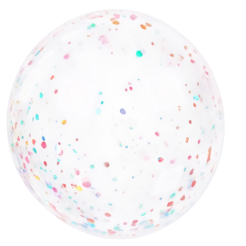 Realistic-HD-PNG-Image-of-Translucent-Glass-Ball-with-Shimmering-Confetti