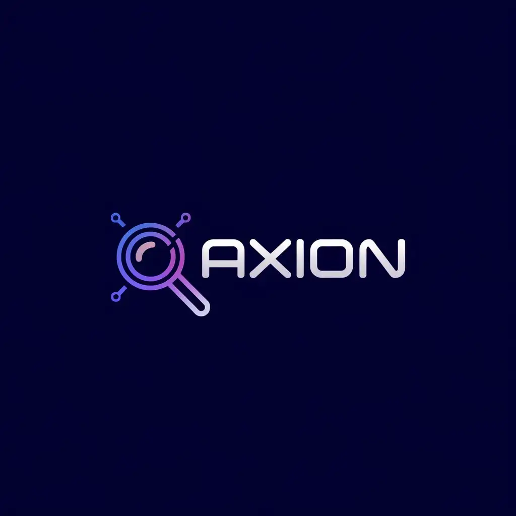 LOGO Design for AXION Bold Futuristic Typography with TechInspired Symbolism