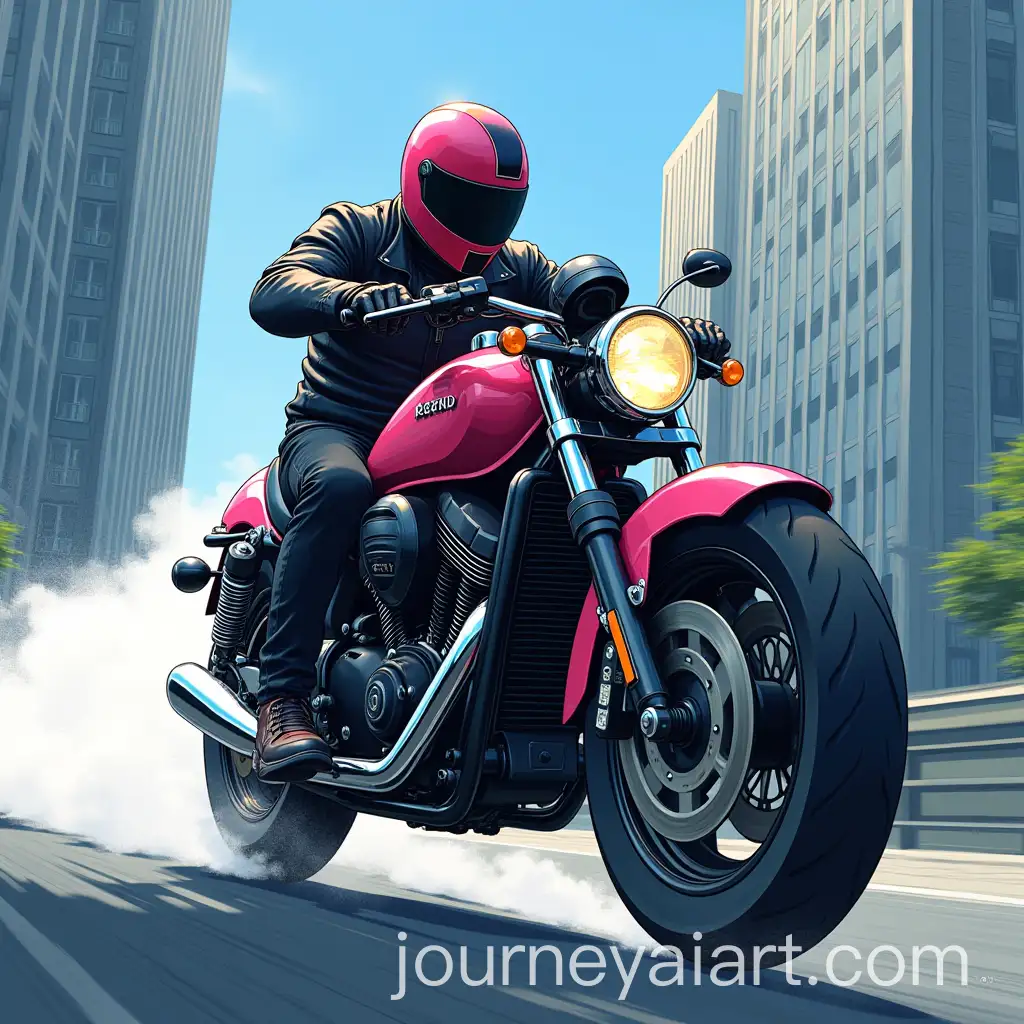 Mafia-Man-Racing-on-HighPowered-Motorcycle-Through-Skyscrapers-in-Anime-Style