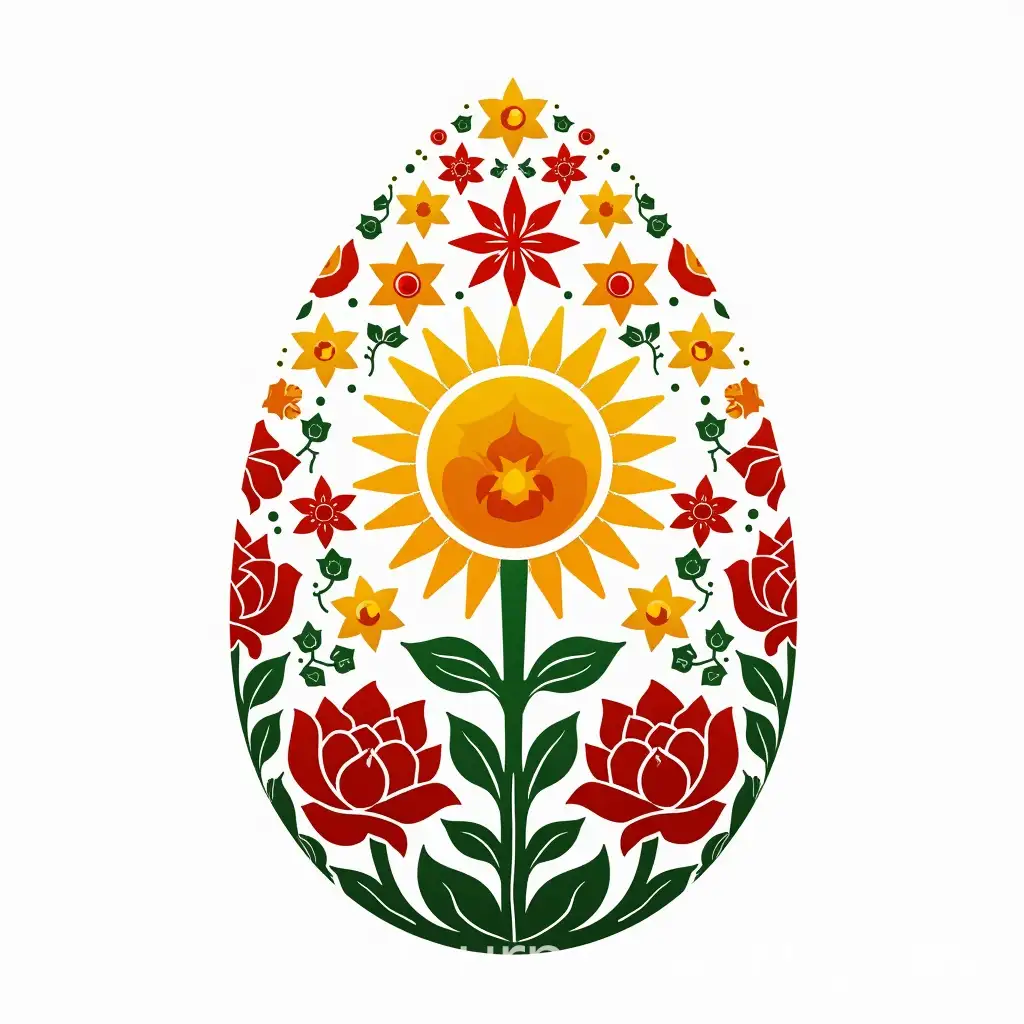 Traditional-Ukrainian-Pysanka-with-Lemko-Ornaments-Sun-Stars-and-Roses