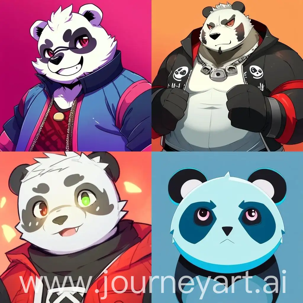 Playful-Panda-in-Rainbow-Colors