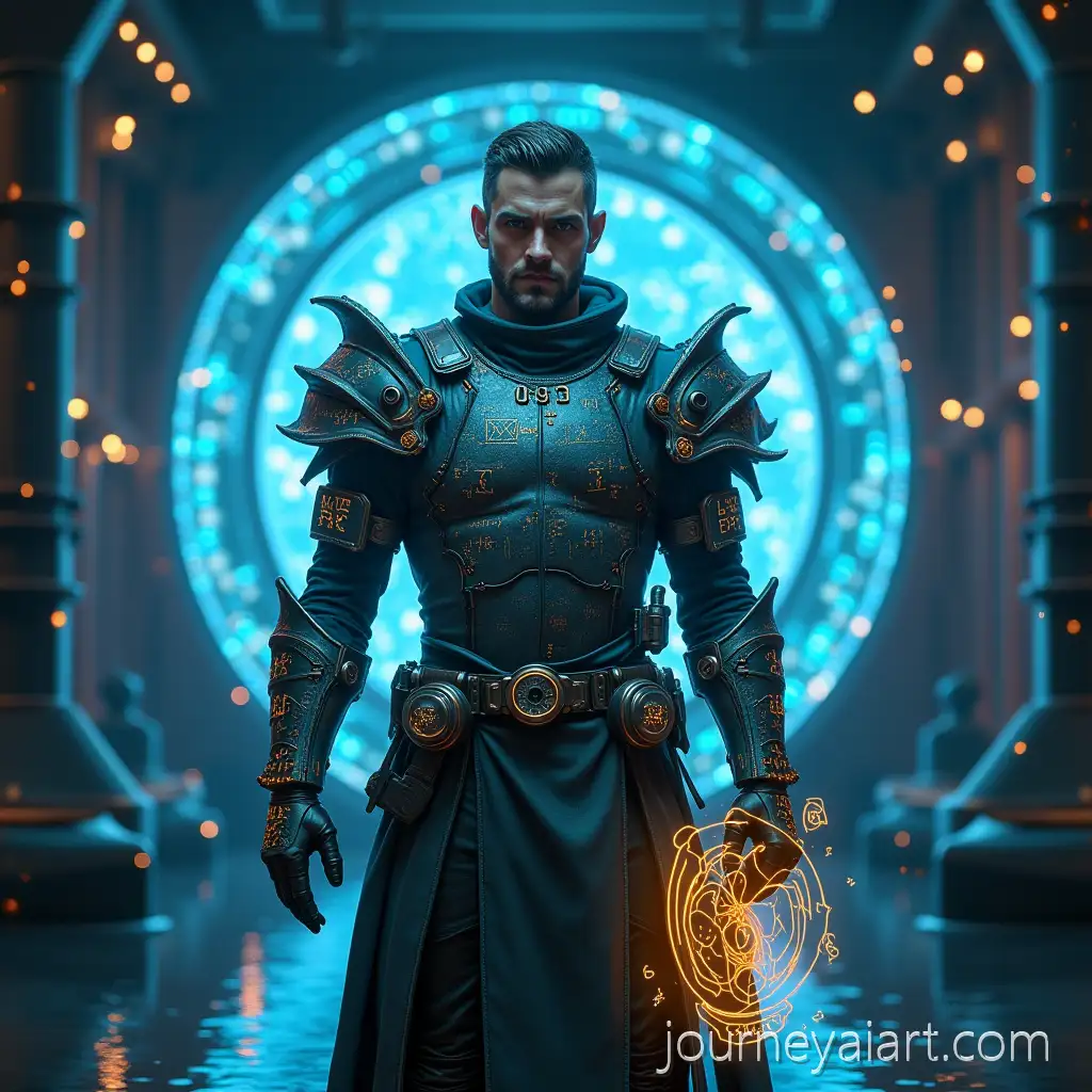 Fantasy-Water-Systems-Machinist-with-GlAI-Image-Prompt-Expansionowing-Mathematical-Armor-and-Wrench
