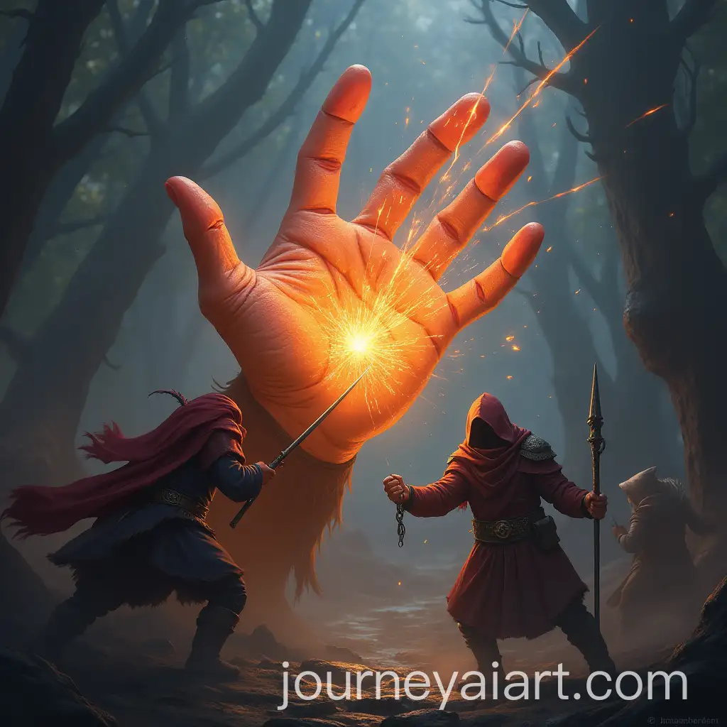 Summoned-Wizards-Hand-Attacking-Opponents-in-Action