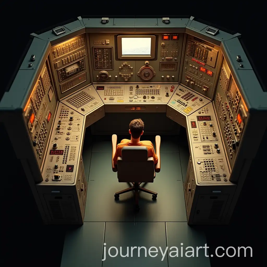Control-Room-with-Ergonomic-Seat-and-Retro-Design