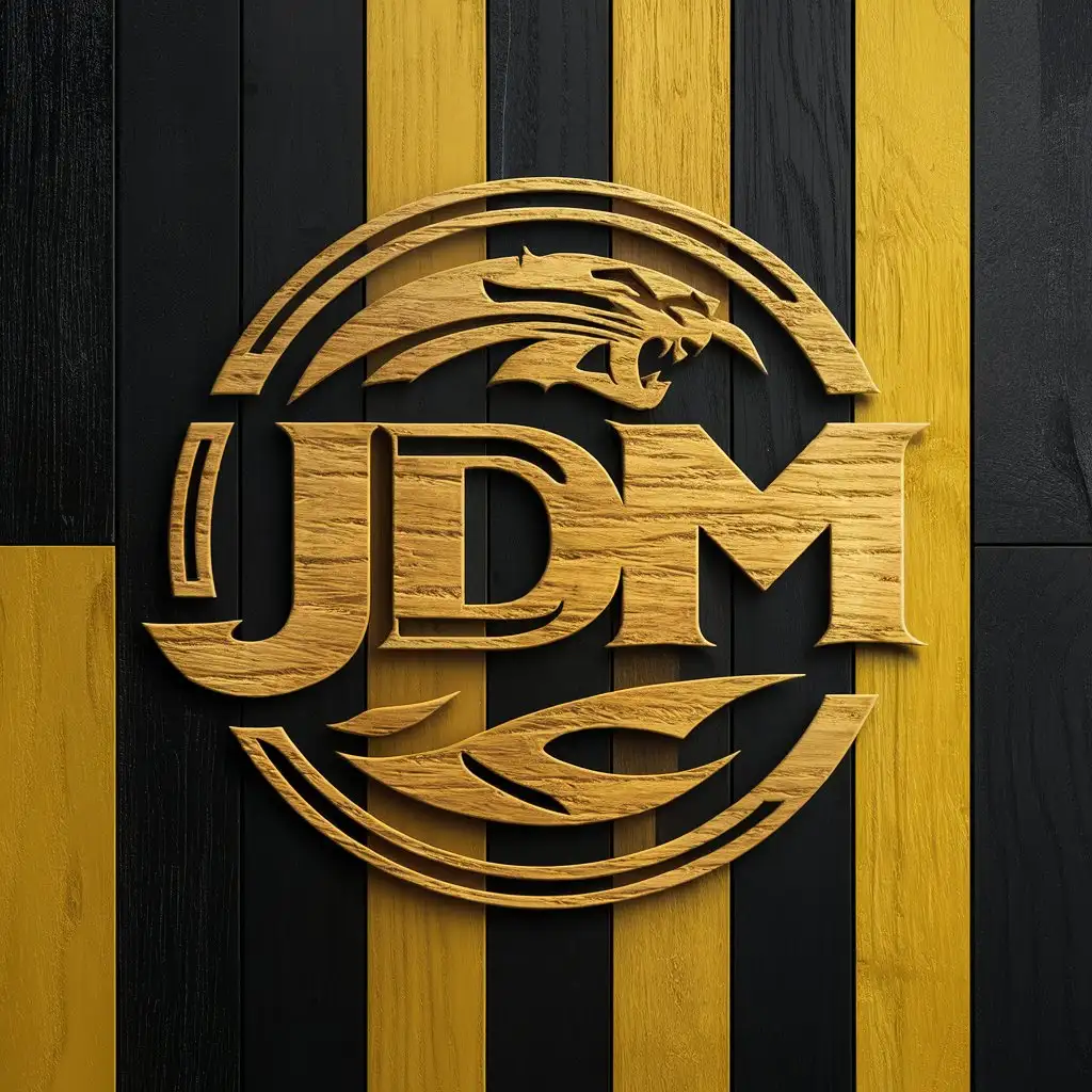 LOGO Design For JDM Cinematic Yellow Black Panther Theme