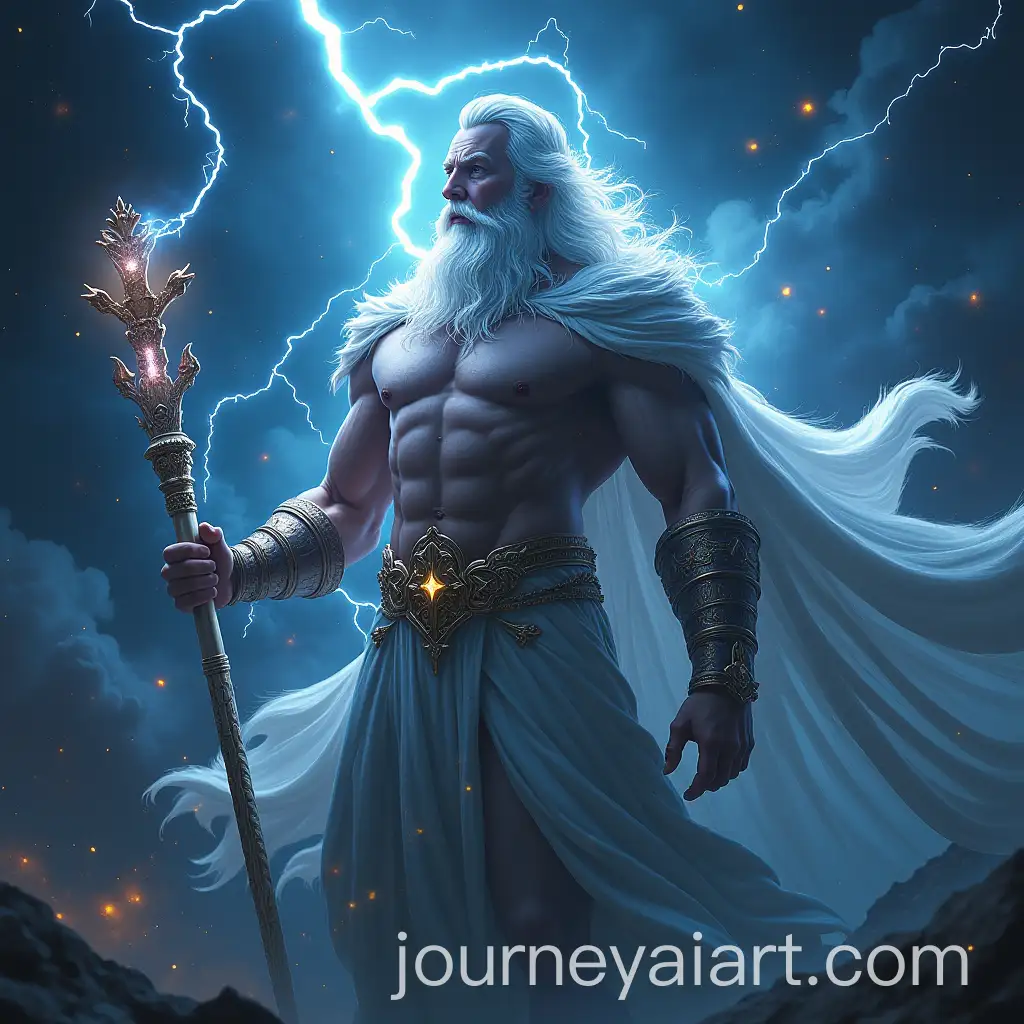Zeus-in-Space-Holding-Two-Lightning-Bolts-High-Quality-and-Detailed