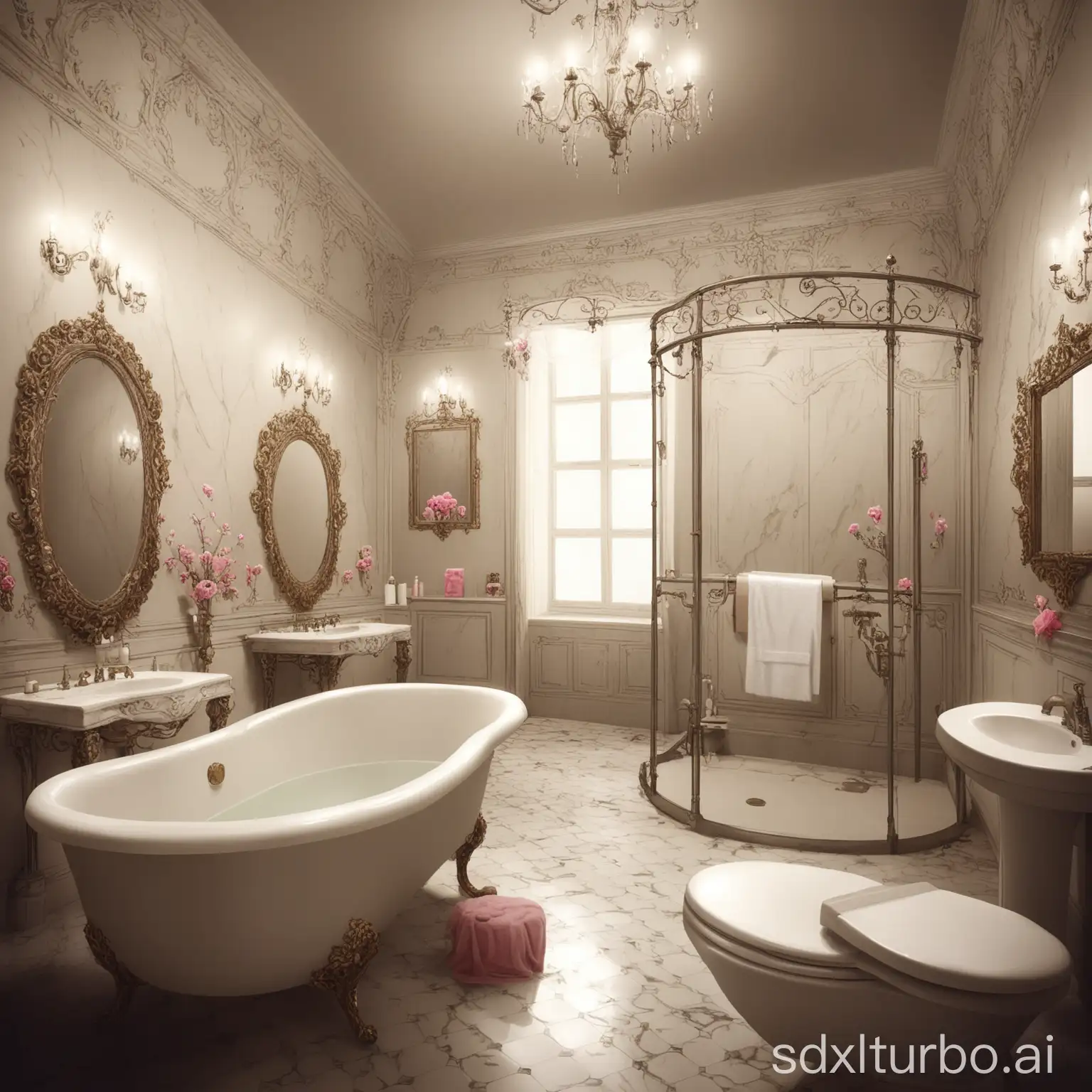 bathroom of the beautiful woman