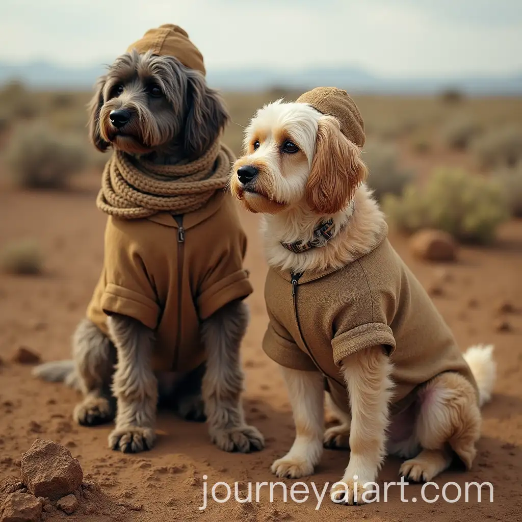 Dogs-Dressed-as-Archaeologists-Exploring-Ancient-Ruins
