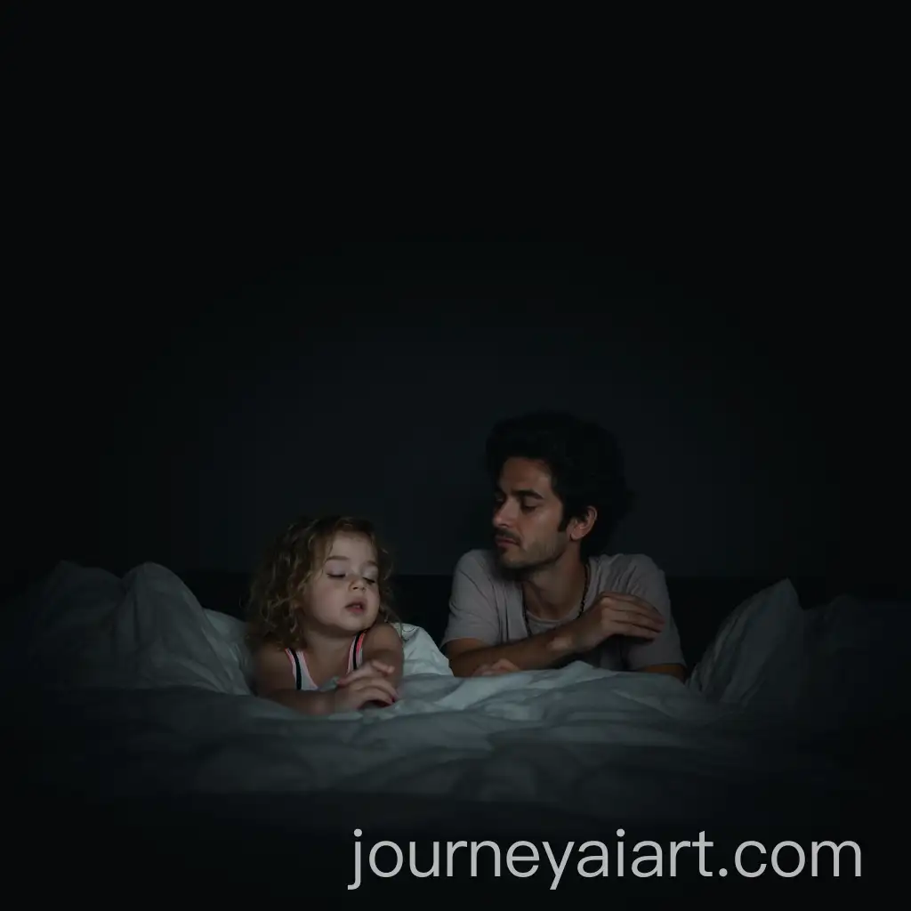 Girl-and-Man-Resting-Together-in-a-Dark-Room