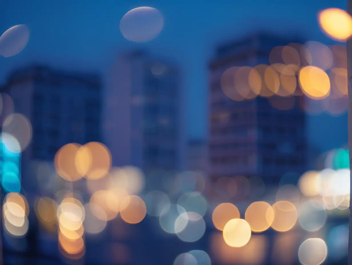 City Lights Bokeh Digital Background