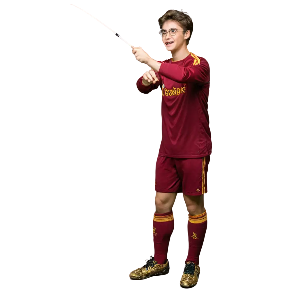 Harry-Potter-Goal-Celebration-PNG-Image-Footballer-Casting-a-Spell-in-Triumph