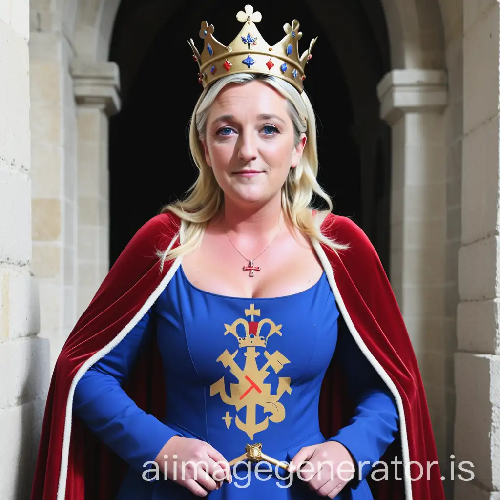 Marine-Le-Pen-in-Medieval-Princess-Costume