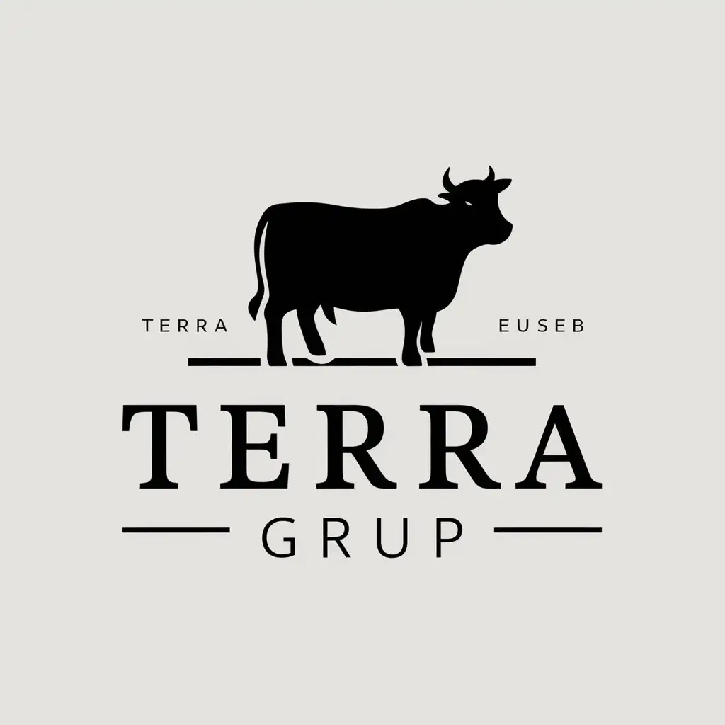 LOGO Design For Terra Grup Cattlethemed Vector Logo on Clear Background