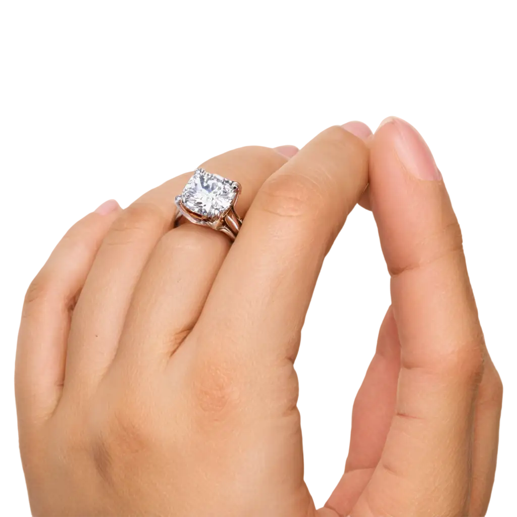 Engagement-Ring-with-Hand-PNG-HighQuality-Transparent-Image-for-Wedding-and-Jewelry-Projects