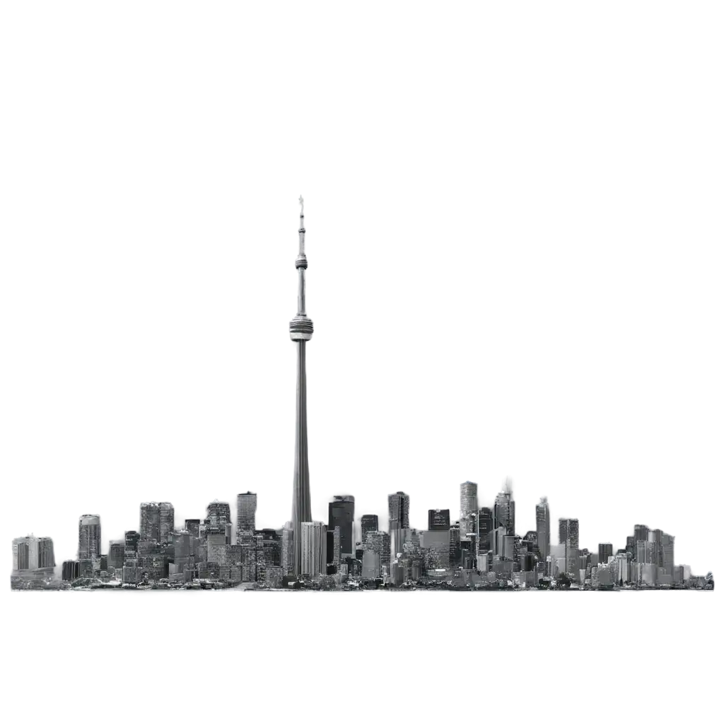 Dramatic-2D-Art-PNG-Sweeping-Toronto-Skyline-Illustration