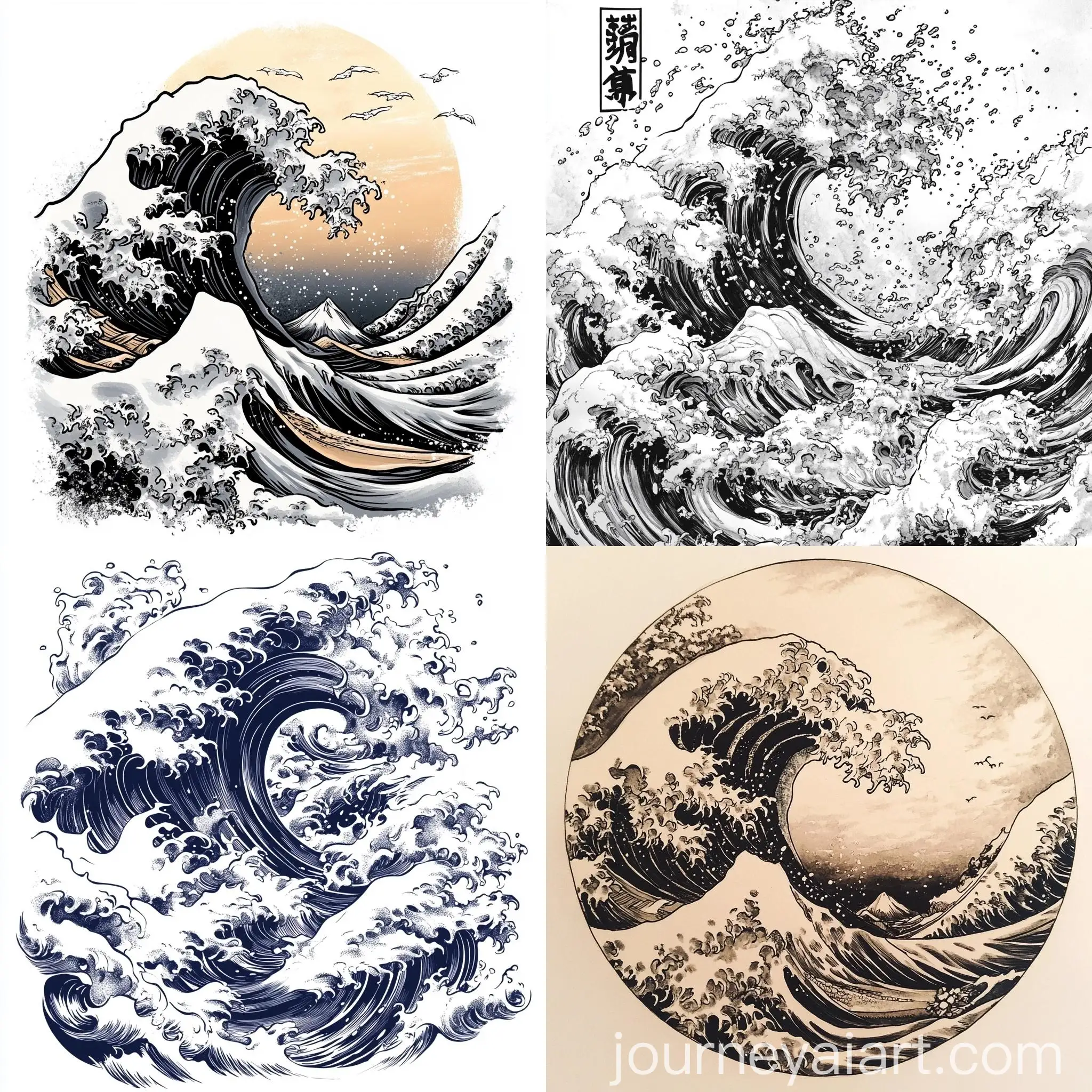 Japanese-Style-Waves-Drawing