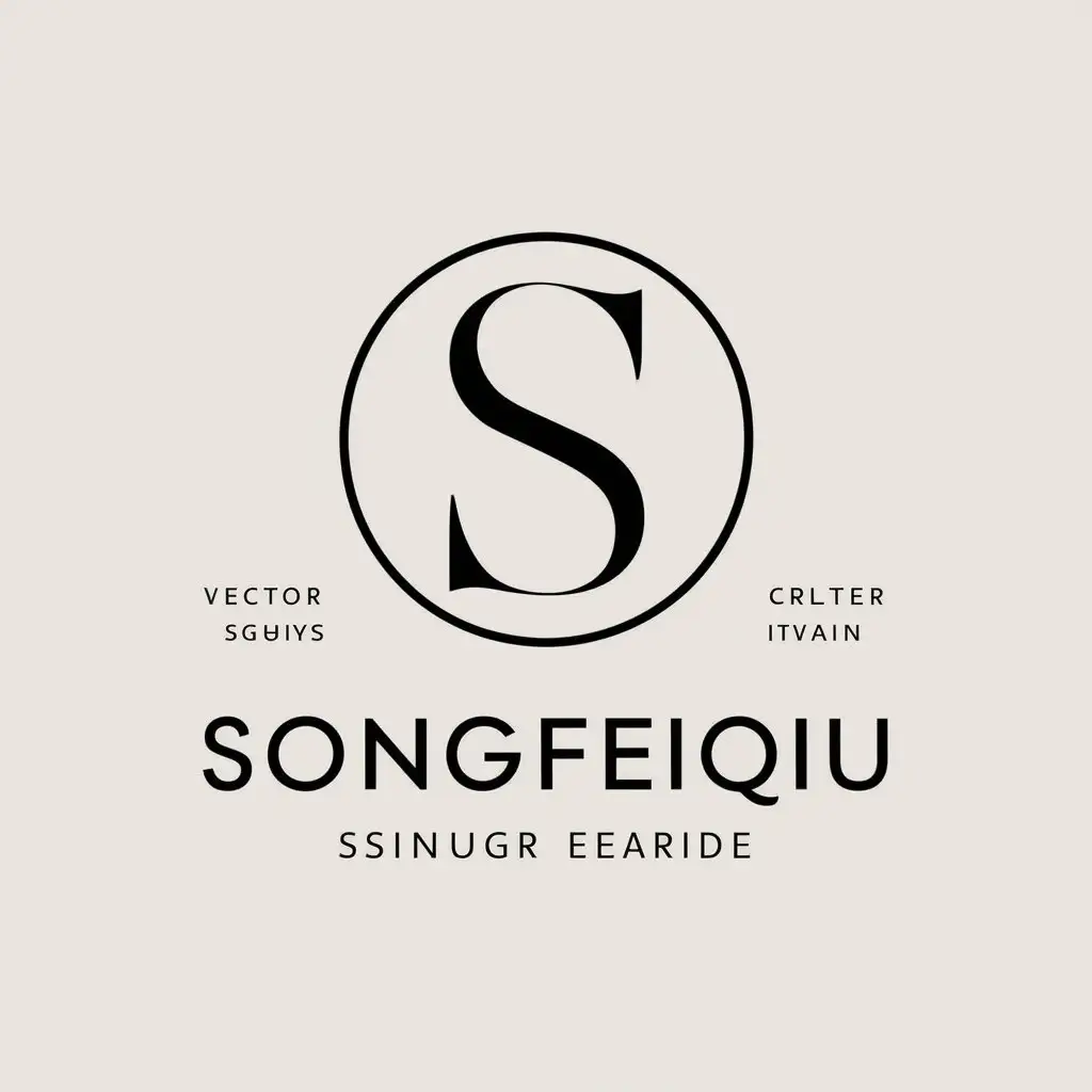 a vector logo design,with the text "songfeiqiu", main symbol:songfeiqiu,Moderate,be used in clothing industry,clear background