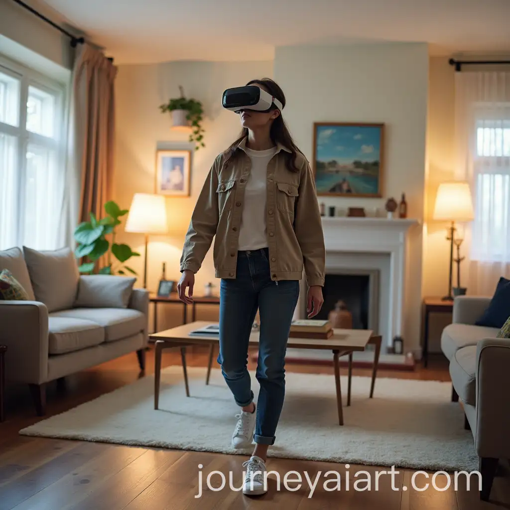 Person-Exploring-Virtual-Reality-in-a-Simulated-Sitting-Room