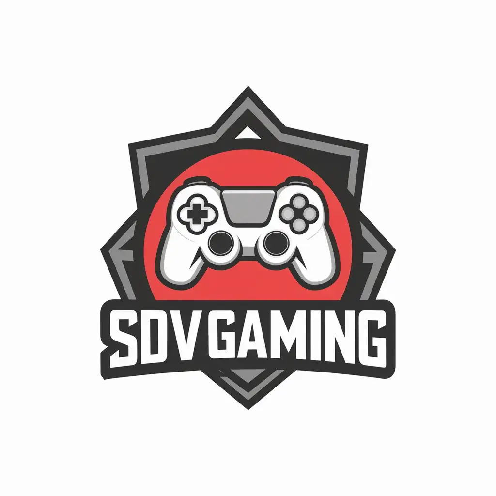 a vector logo design,with the text "SDVGaming", main symbol:game,Moderate,clear background