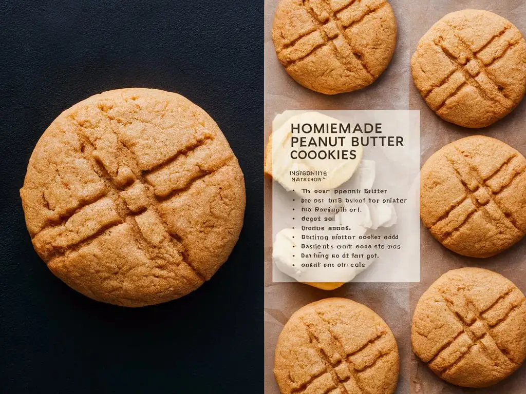 Homemade Recipe Card Peanut Butter Cookies