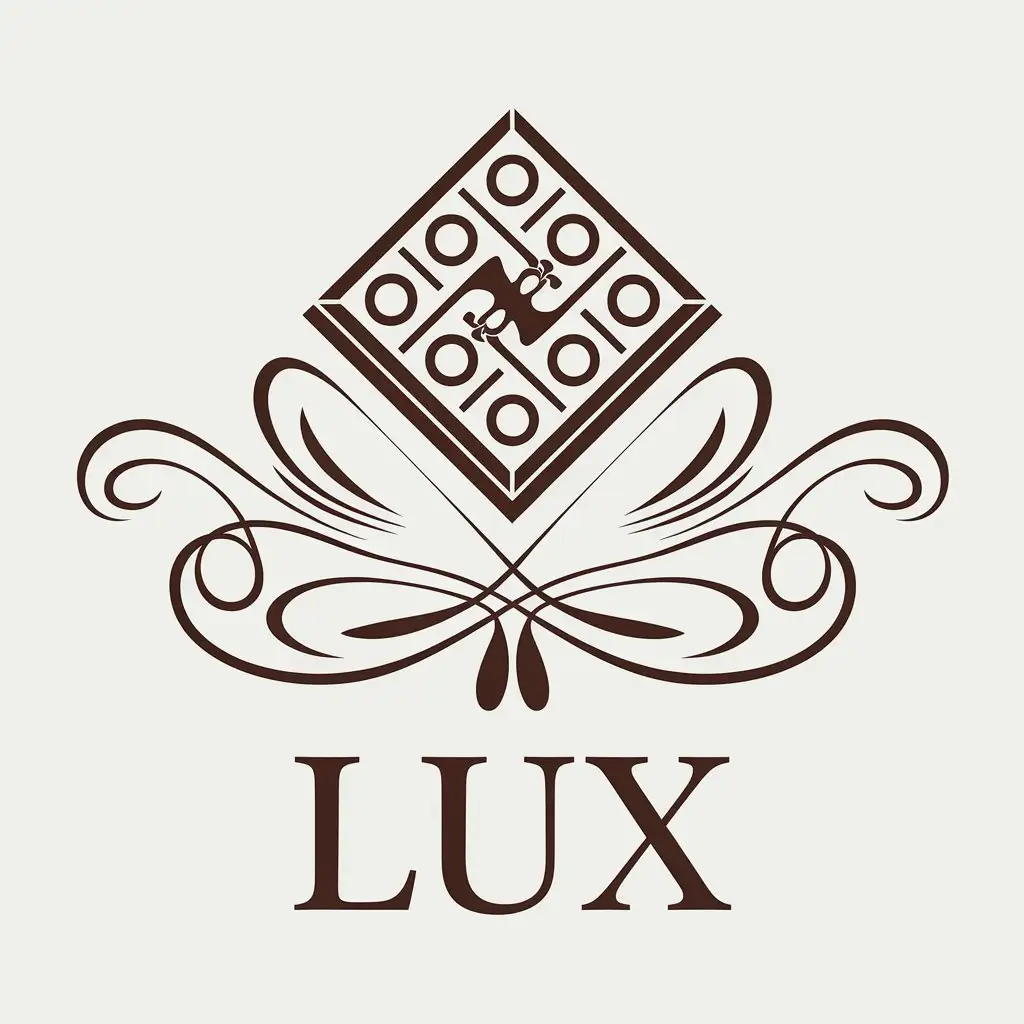 LOGO Design for LUX Minimalistic Luxury Chocolate Theme with Clear Background