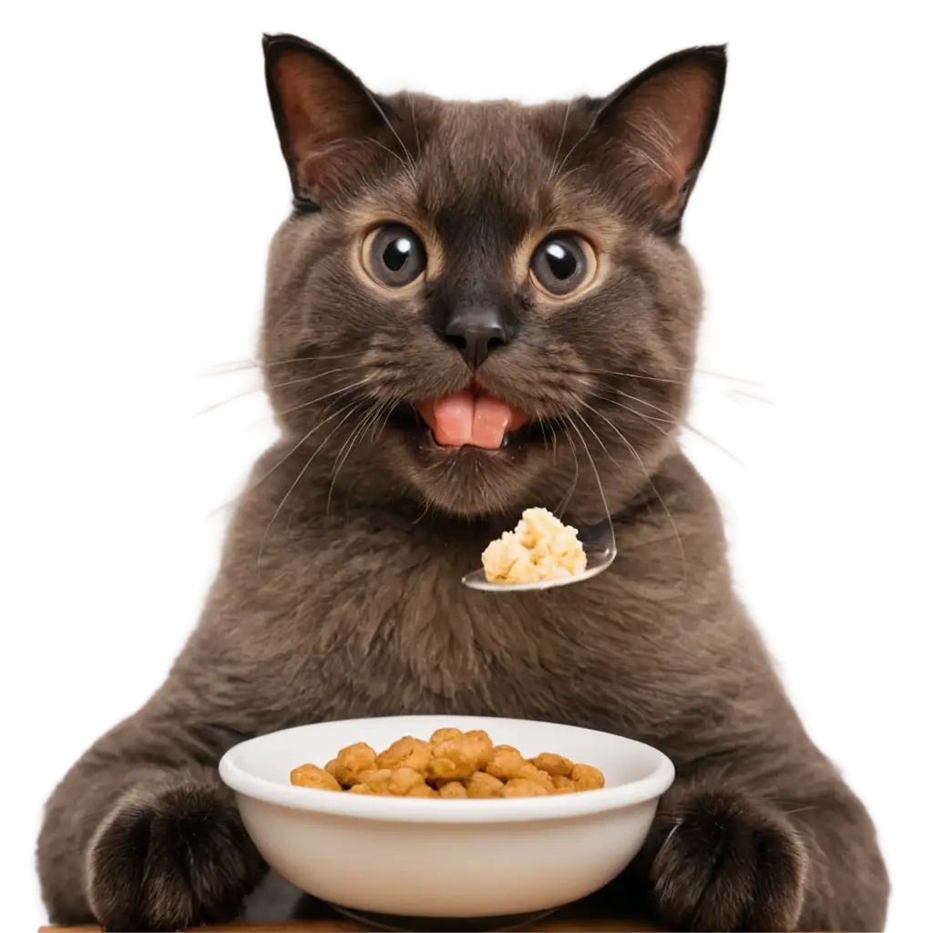 Happy-Cat-Eating-Food-PNG-Image-Joyful-Feline-Enjoying-a-Meal