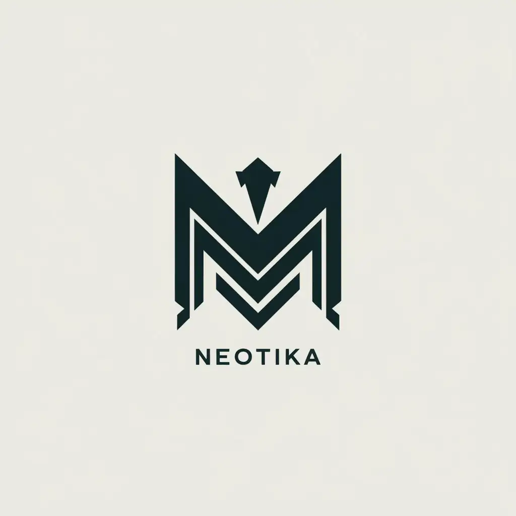 LOGO Design for NEOTIKA Futuristic and Minimalistic with Sharp Shapes and Perspective for Entertainment Industry