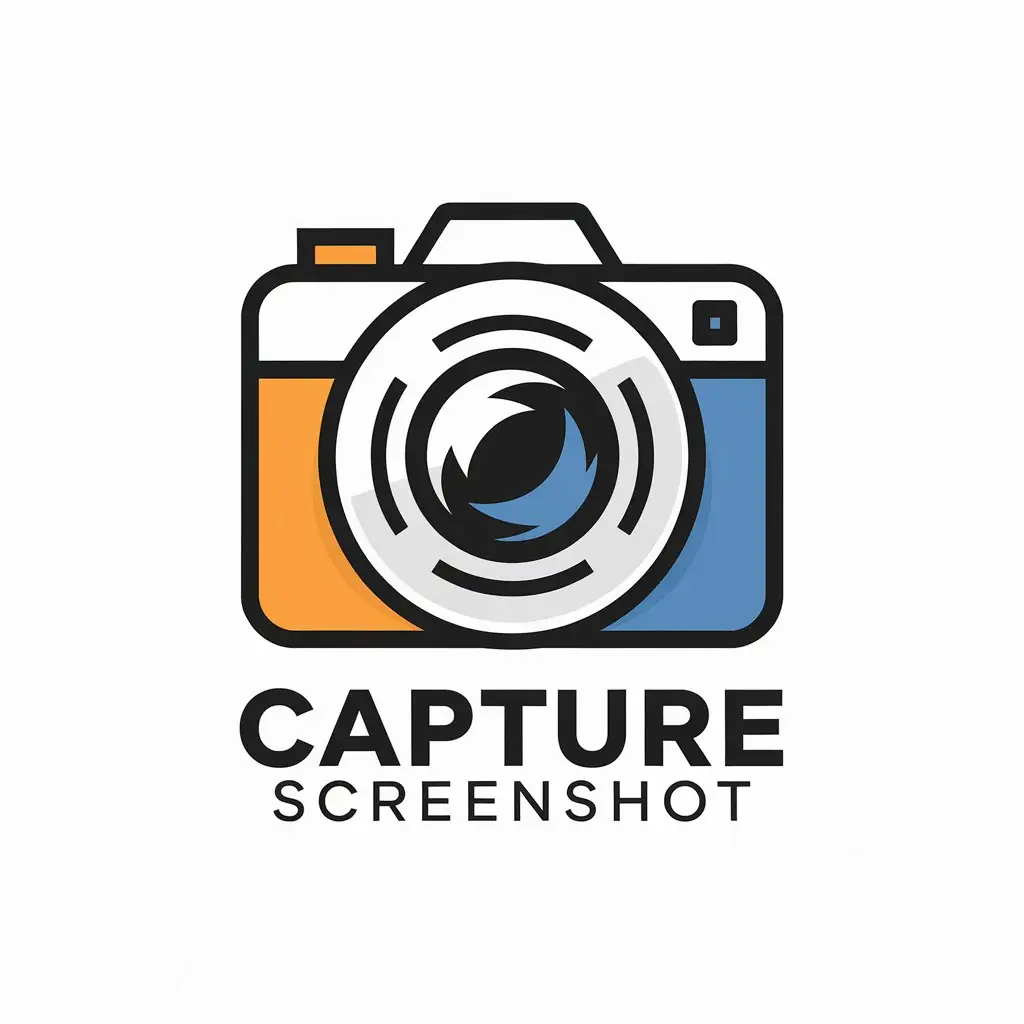 a vector logo design,with the text "capture screenshot", main symbol:screenshot camera,Moderate,be used in Technology industry,clear background