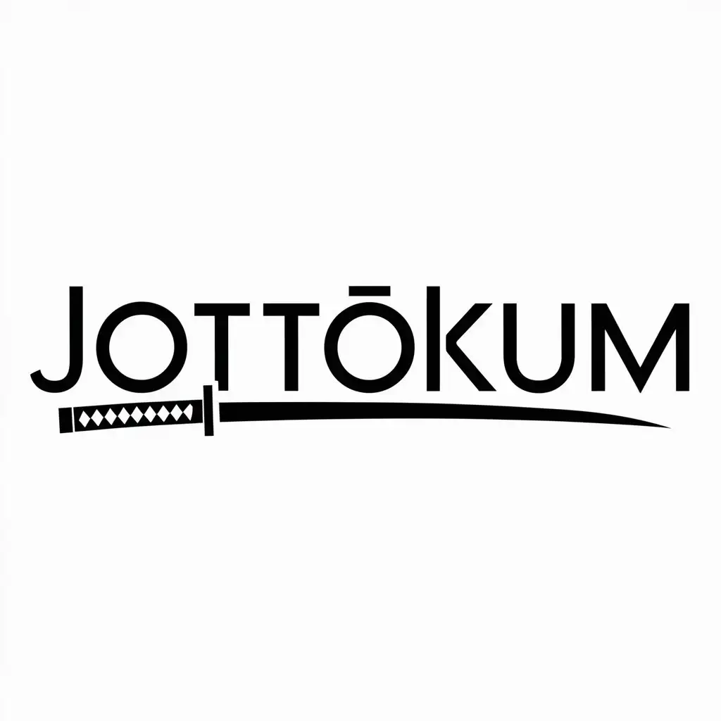 LOGO-Design-For-Jottokum-Sleek-Katana-Symbol-for-Entertainment-Industry