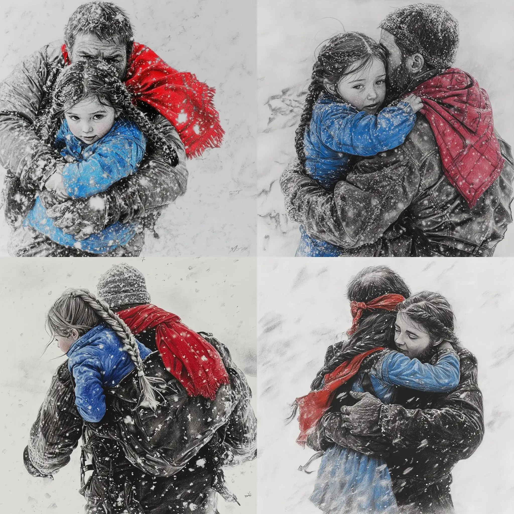 Farmer-Rescues-Daughter-from-Blizzard-in-Hyperrealistic-Pencil-Sketch