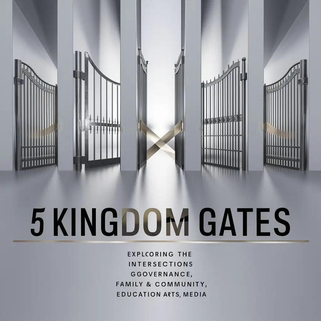 Modern Book Cover Featuring Five Kingdom Gates