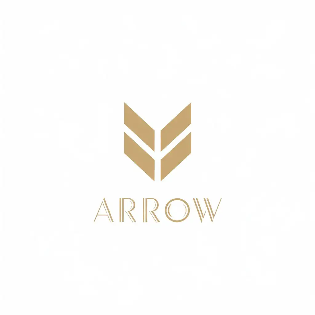 LOGO Design for Arrow Luxury Looking Arrowhead in Minimalistic Style with Clear Background